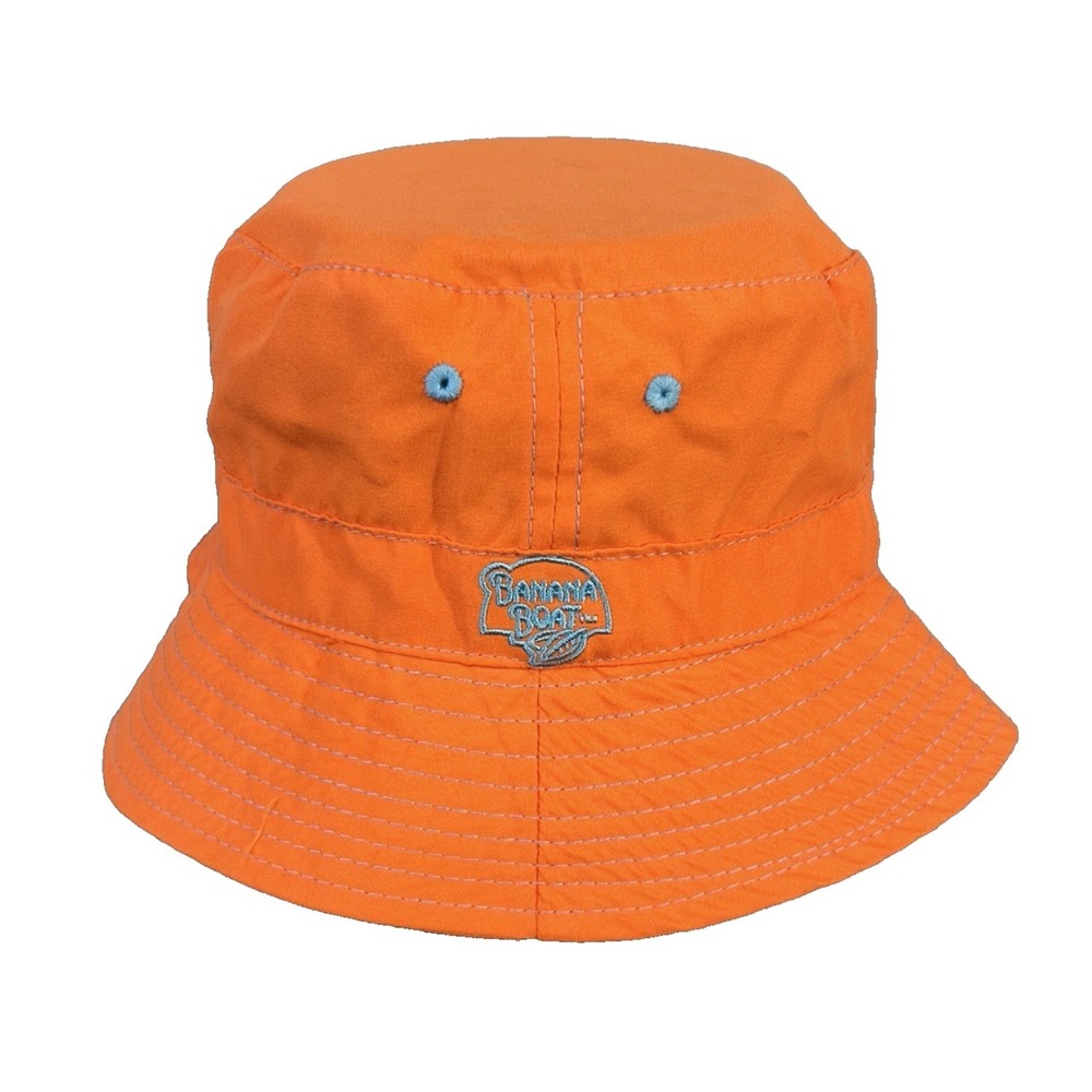 Banana Boat Bucket Hat Orange Embroidered Logo Sun Hat One Size Polyester